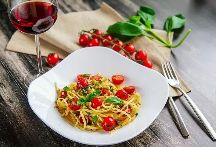 pasta in the Mediterranean diet